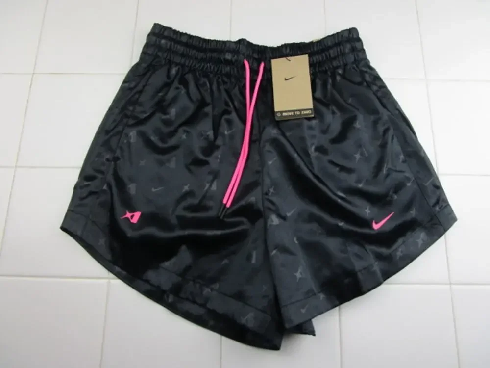 Nike Aja Wilson Signature Satin Basketball Shorts Black Women's Small HM7710-010